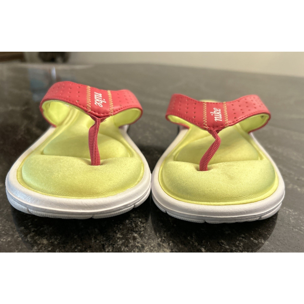 Nike Comfort Thong Women's Size 8 Vivid Pink Neon Green 354925-612 Shoes - Picture 10 of 11